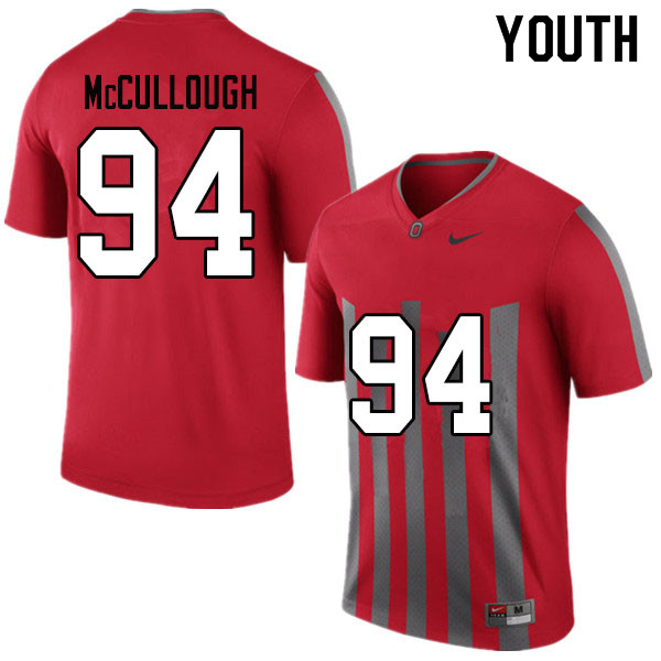 Youth #94 Roen McCullough Ohio State Buckeyes College Football Jerseys Sale-Throwback